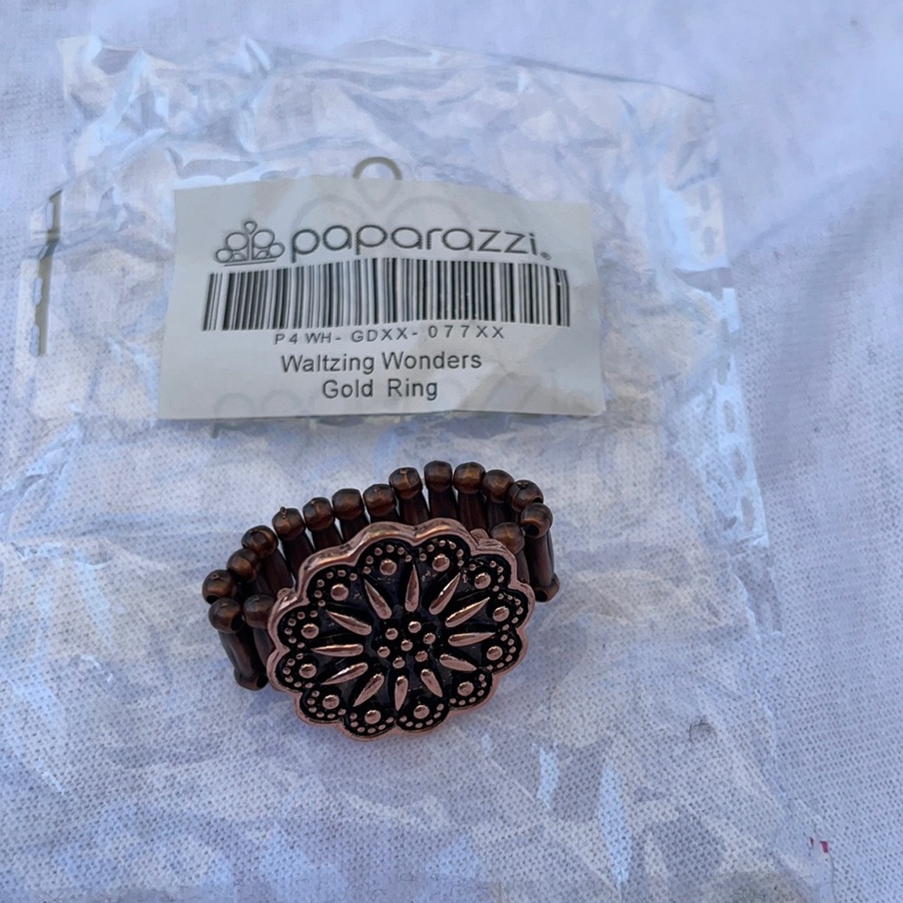 Copper cocktail ring